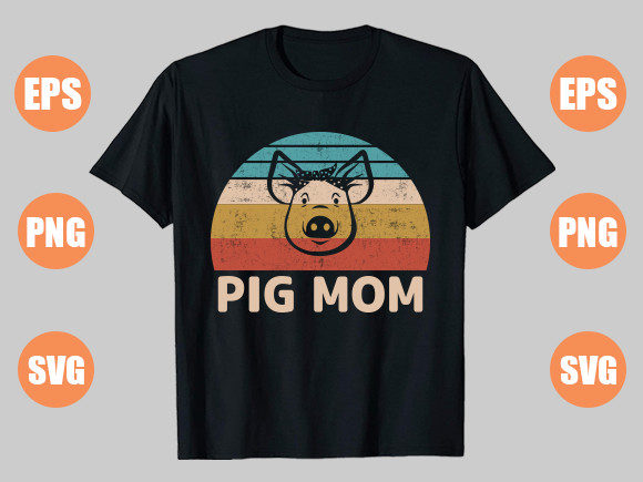 Pig Mom Graphics for T-Shirt Designs
