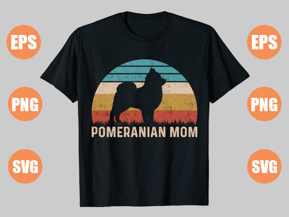 Pomeranian Mom Graphics for T-Shirt Designs